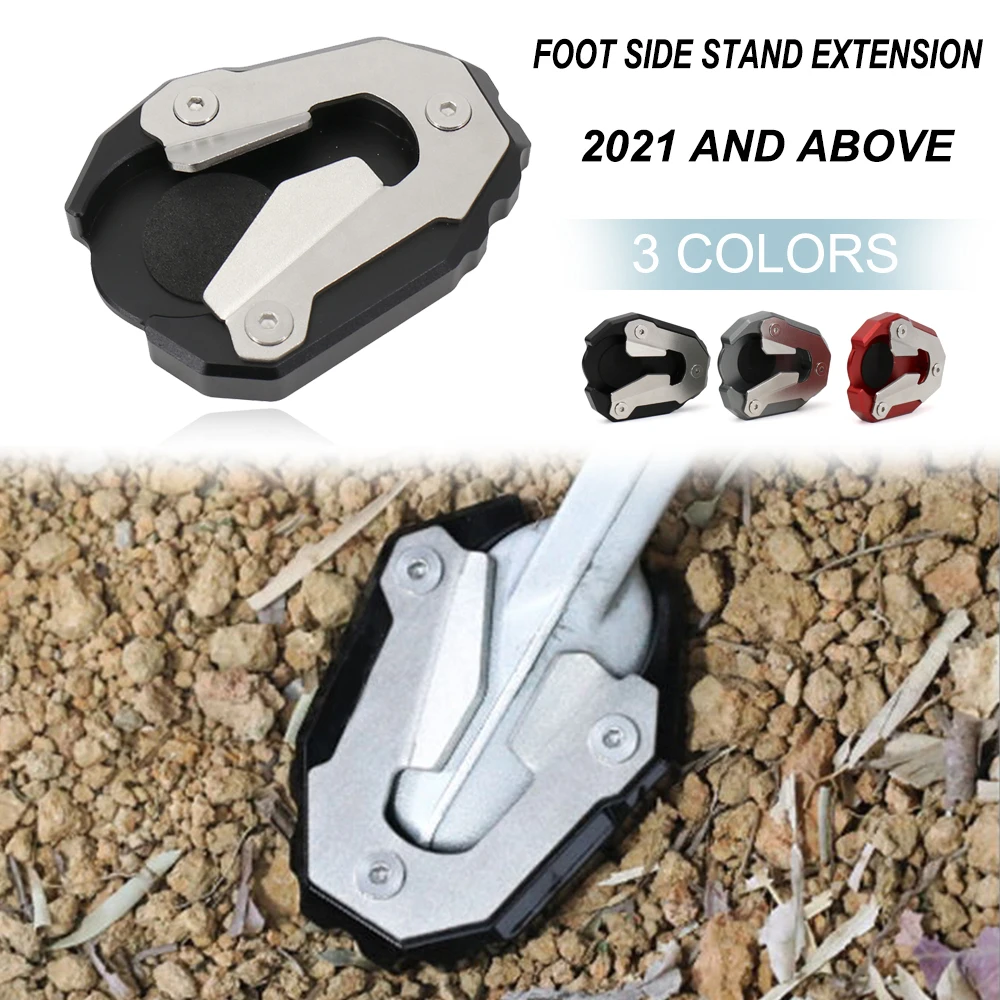 New Foot Enlarger Stand Extension Plate Side Foot Kickstand 3 Colors Motorcycle Accessories For Tiger 900 Rally PRO 2021-