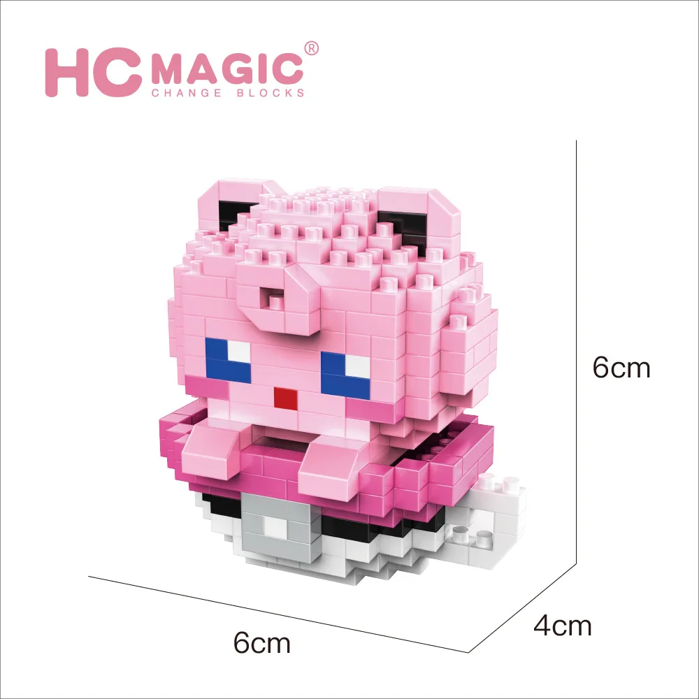 Cartoon A Cup Of Pokemon Micro Building Blocks Pikachu Jigglypuff  Eevee Bulbasaur Diamond Mini Brick Figrues Toys For Kids