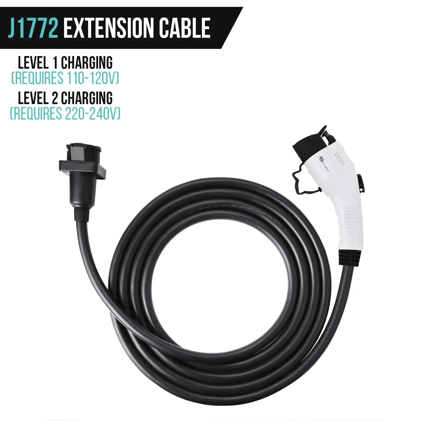 EVSE Charging cable SAE J1772 female plug to type 1 male socket EV charging connectors charger adapter extension 32A 5M 10M