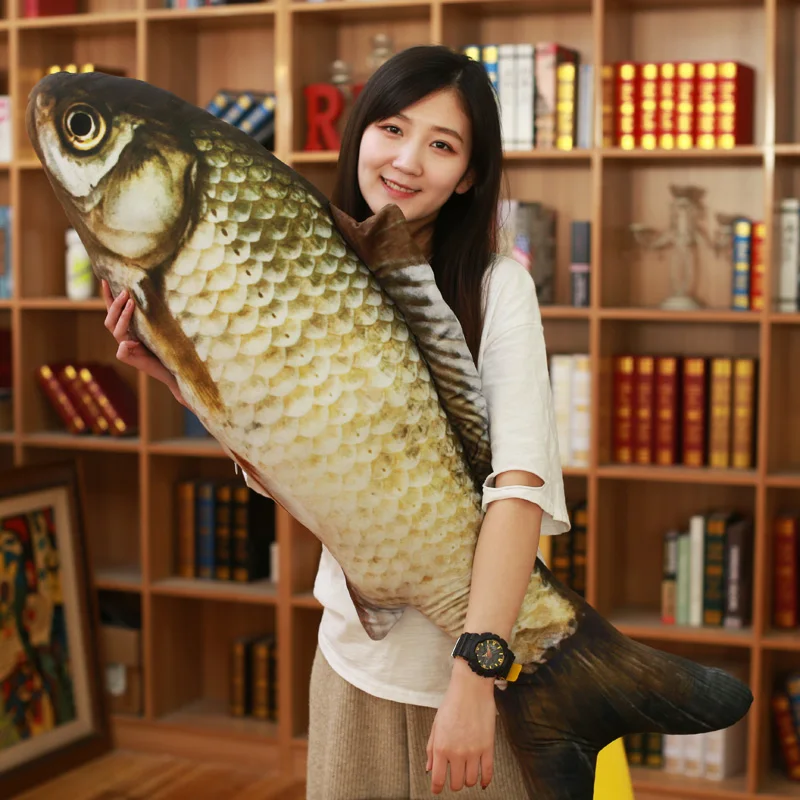 New Simulation Grass Carp Plush Pillow Doll Giant Cute Fish Toys for Girls and Boys Gift Deco 47inch 120cm DY50736