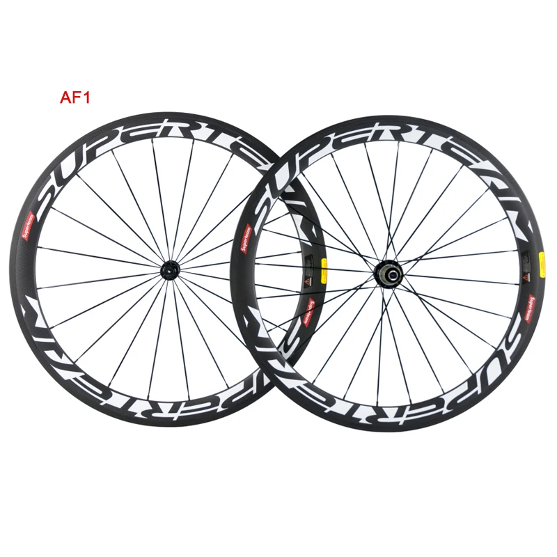 Factory Sales 50mm Full Carbon Wheels Superteam Road Bicycle Carbon Wheelset Clincher