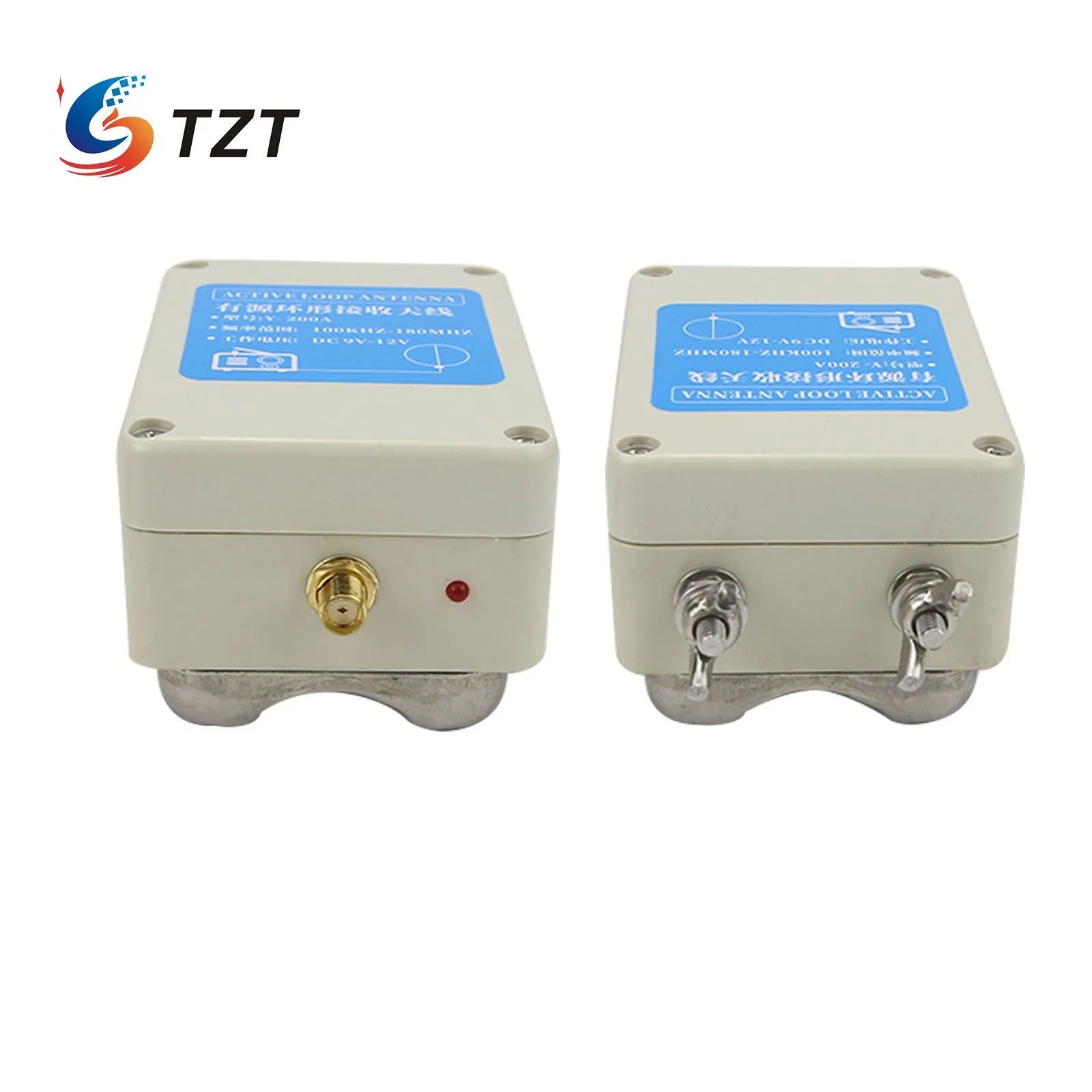 TZT Y-200A 활성 루프 안테나 단파 수신 안테나 100KHz-180MHz SDR 라디오 용 배터리 포함/미포함