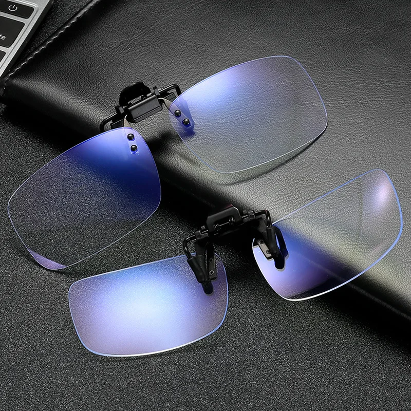 Anti Blue Light Glasses Women Men Clip on Eyeglasses Clear Computer Phone Blue-ray Eyewear Fashion Clip Flip up Glasses