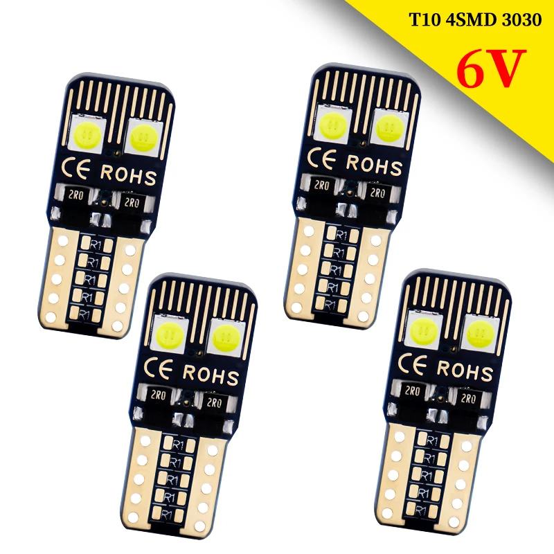 50pcs AC 6V 6.3V 8V 194 T10 4SMD Various Color Non polarity Pinball Game Machine Led Bulbs Light Game console Pinball game light