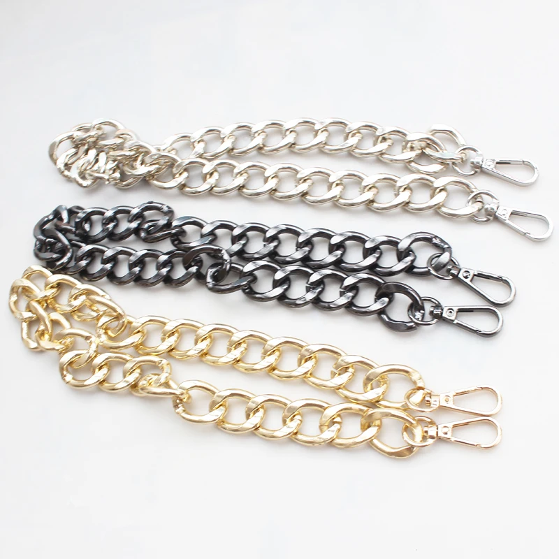 Portable Metal Bag Chains Strap Accessories For Bags Handbag Handles Bronze Silver golden DIY Accessories For Bag Strap Hardware