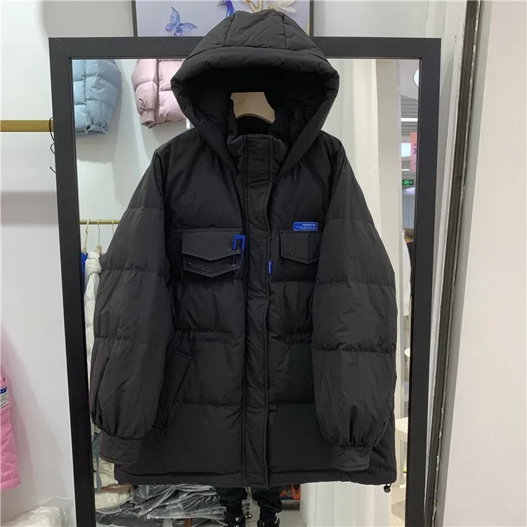 Klein blue ladies winter jacket jacket 2021 new style down cotton plus size waist cotton jacket jacket women coats and  Solid