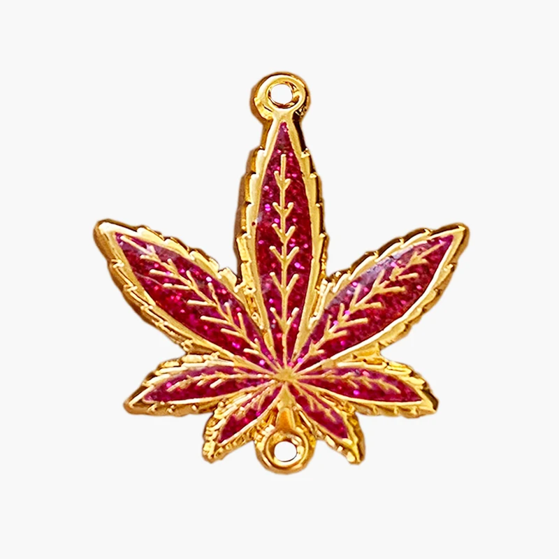 Customize Red Glitter Maple Leaf Inc Lapel Pin Butterfly Fashion Zinc Alloy Soft Enamel With Backing Card Wholesale Manufacturer