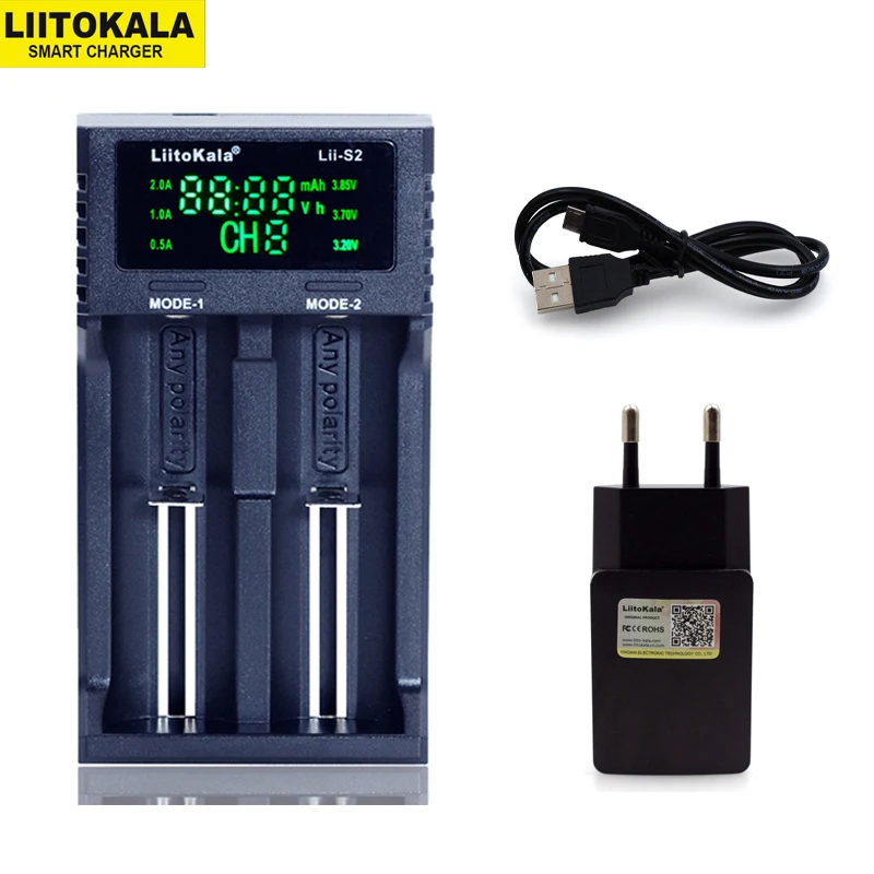 LiitoKala Lii-500S battery charger 18650 Charger For 18650 26650 21700 AA AAA batteries Test the battery capacity Touch control