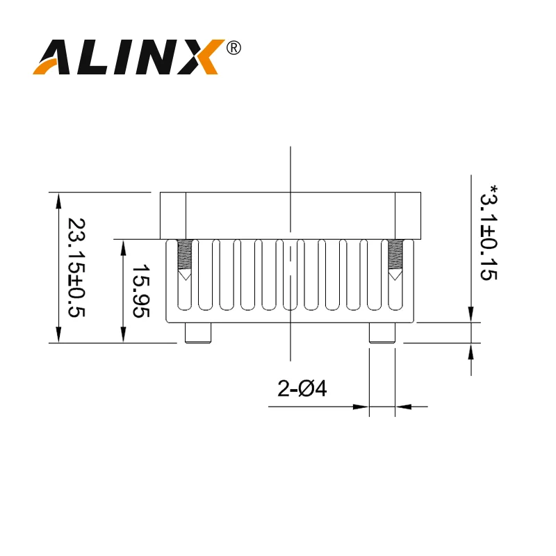 ALINX FAN4040: özelleştirilmiş soğutma fanı 12V DC güç kaynağı arayüzü