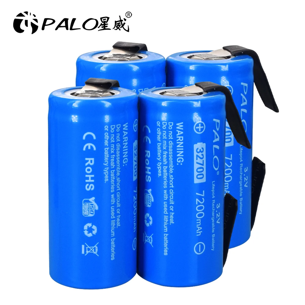 PALO nowa bateria LiFePO4 32700 7200mAh 3.2V 32700 35A ciągłe rozładowanie maksymalnie 55A bateria o dużej mocy + arkusze niklu