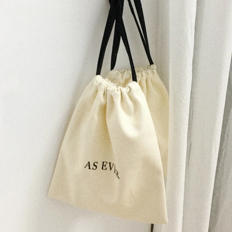 

Cotton Canvas Gift Bags for Jewelry Packaging Custom Pouches Print Logo Makeup Party Wedding Candy Storage Wrapple Sachet Cadeau