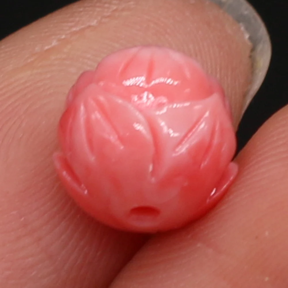 20Pcs Natural Red Coral Beads Bud Through-Hole Isolation Bead For Jewelry Making DIY Necklace Earrings Bracelet Accessory