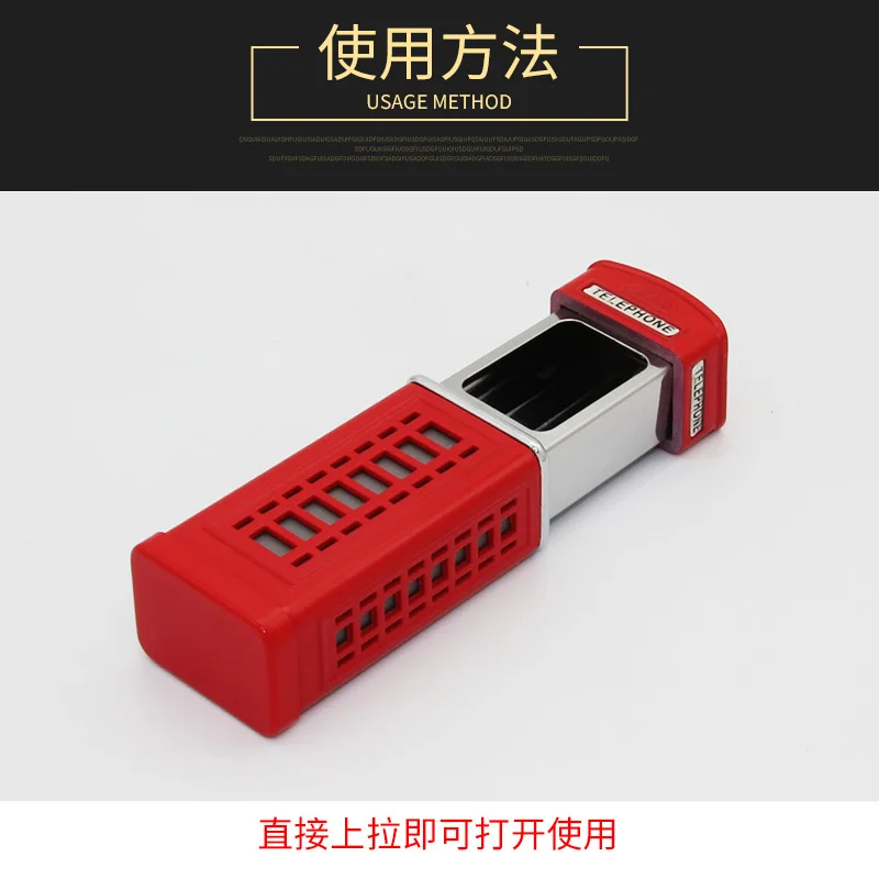 British Style Retro Nostalgic Phone Booth Model Portable Ashtray Pocket Ashtray Portable Ash Tray Pocket Mini Portable Ashtray