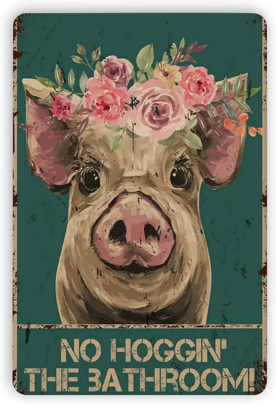 kegill Piggy Vintage Metal Tin Signs Retro Wall Decor for Bar Cafes Pub Man Cave Club Funny Parlor Posters Plaque