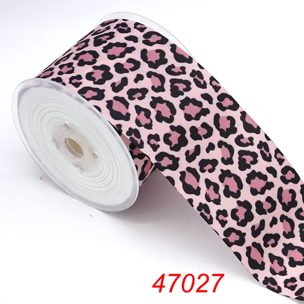 DIY Cartoon Leopard Grain Printed Grosgrain Ribbon For Craft Supplies Sewing Accessories 5 Yards. 47025