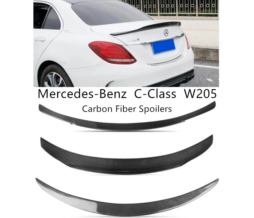 

Carbon Fiber Spoilers For Mercedes-Benz C-Class W205 C63 C43 C180 C200 C260 C300 C320 High Quality Wing Lip Spoiler