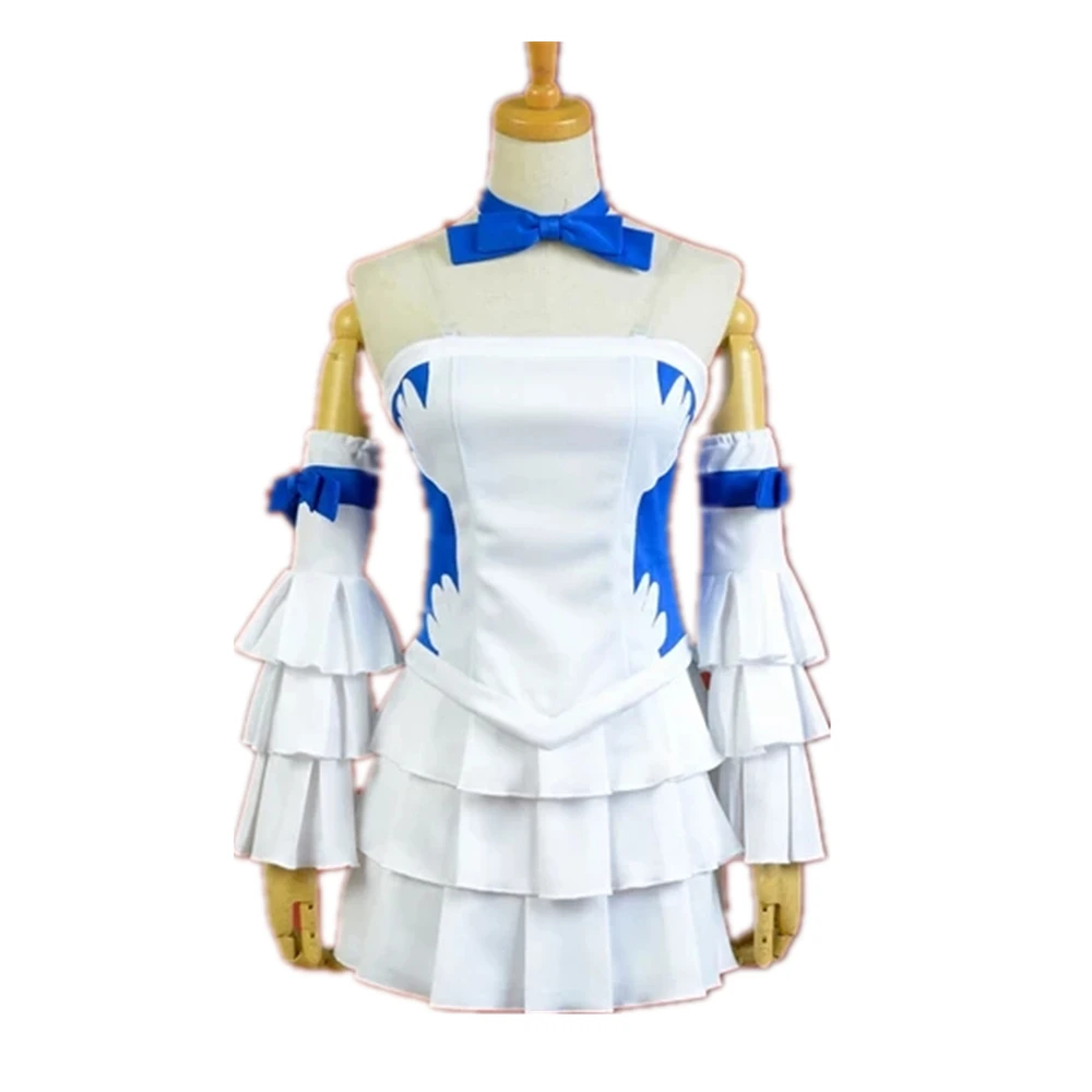 

Fairy Juvia Lockser White Dress Halloween Chrismas Carnival New Year Party Costume Summer Daily Dress