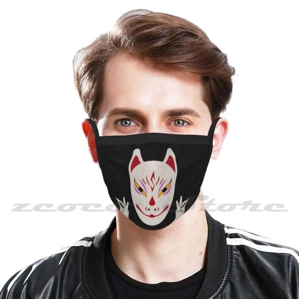 Mask Cloth Washable Diy Filter Pm2.5 Adult Kids Ozzy Black Thin Lizzy Trending Logo Popular Logo Trending Logo Trending Popular