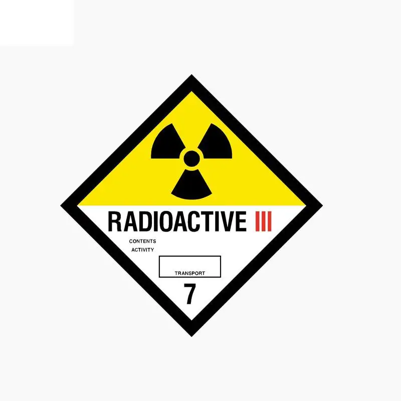 RuleMyLife 10CM*10CM RADIOACTIVE Car Sticker Reflective Car Window Personality Decal C1-7719