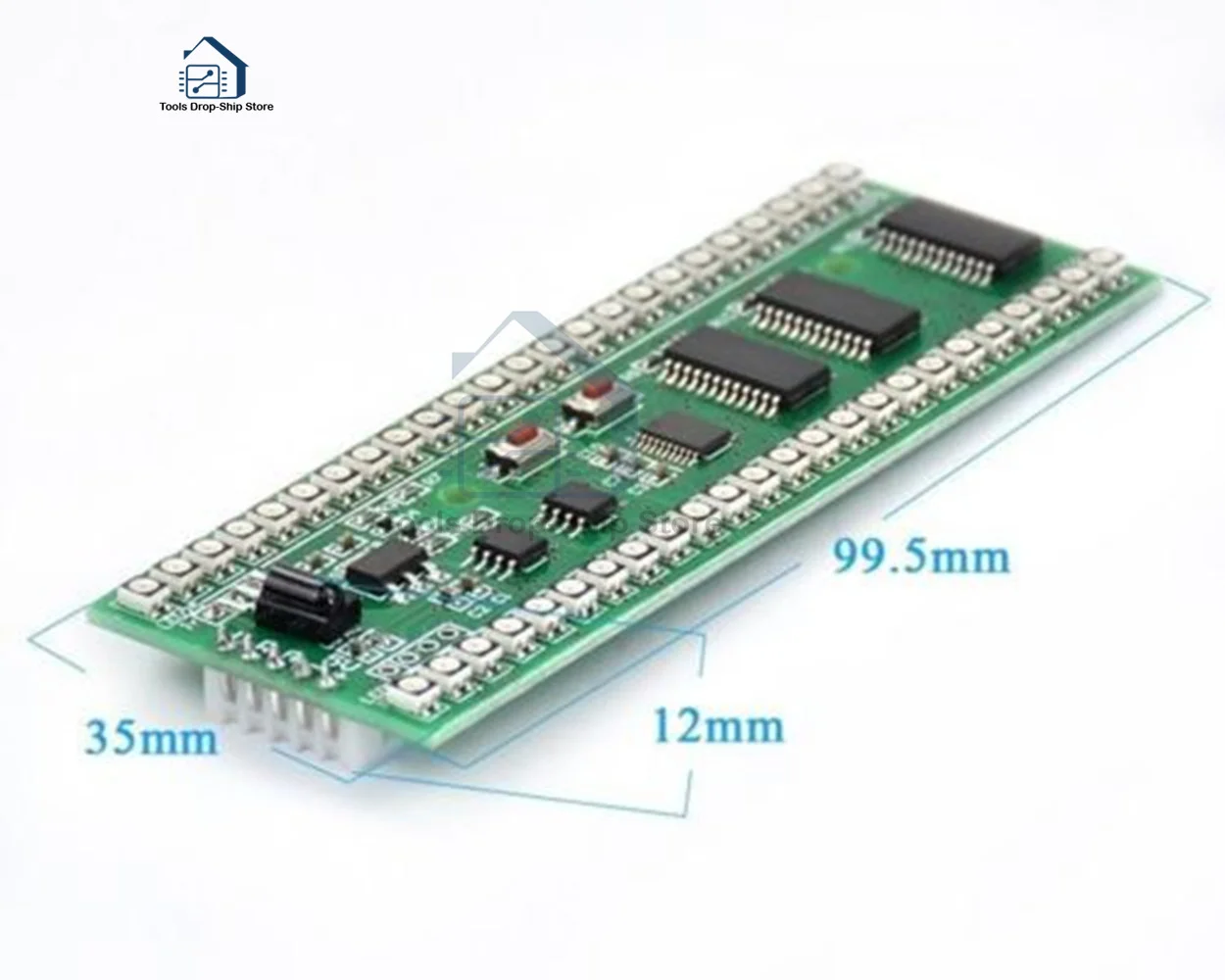 RGB MCU Adjustable Display Pattern 24 LED VU Level Indicator Meter Dual Channel Module Electronic Tools Controller