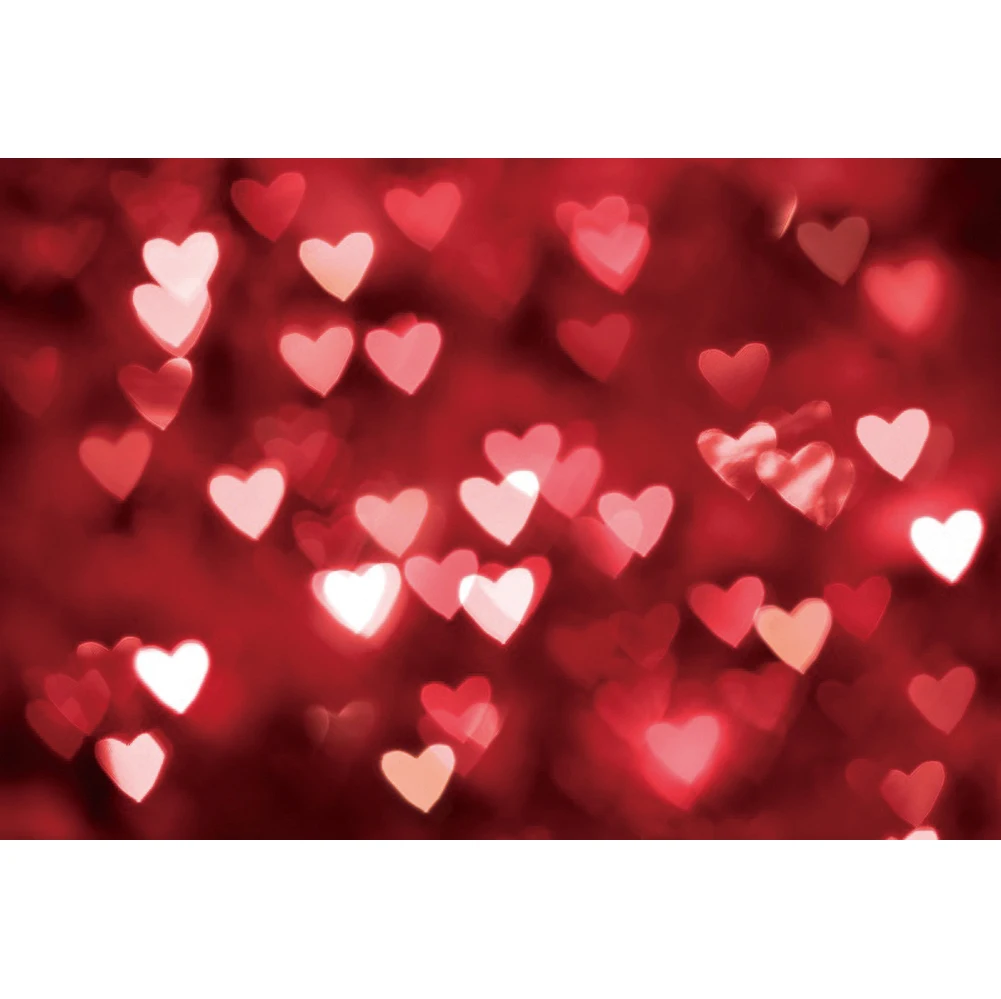 Yeele Glitter Shine Red Love Heart Light Bokeh Partyการถ่ายภาพฉากหลังส่วนบุคคลถ่ายภาพพื้นหลังสำหรับPhoto Studio