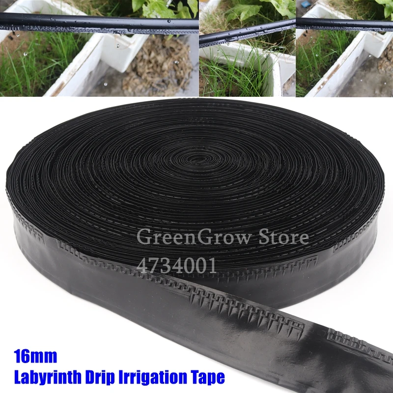 100/50m 16mm Single Blade Labyrinth Type Drip Irrigation Tape Agricultural Drip Hose Orchard Garden Farm Saving Water Irrigation