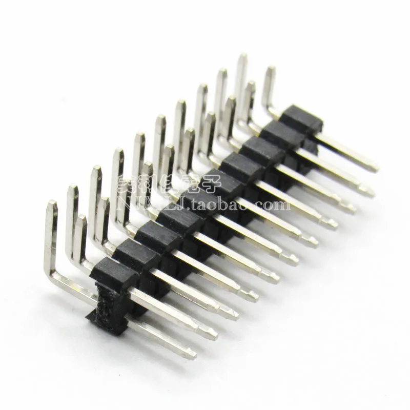 Bộ 10 Đôi 2.0Mm Hàng Góc Pin Đầu Dây Nam Pin Kim Đồng Mạ Niken 2x 2/3/4/5/6/7/8/10/40P