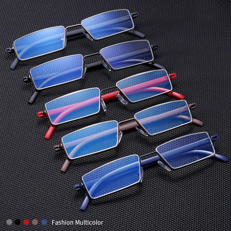 GLAUSA Comfy Light Half Frame Reading Glasses TR90 Resin Foldable Presbyopic Glasses Unisex  Fashion  with glasses case