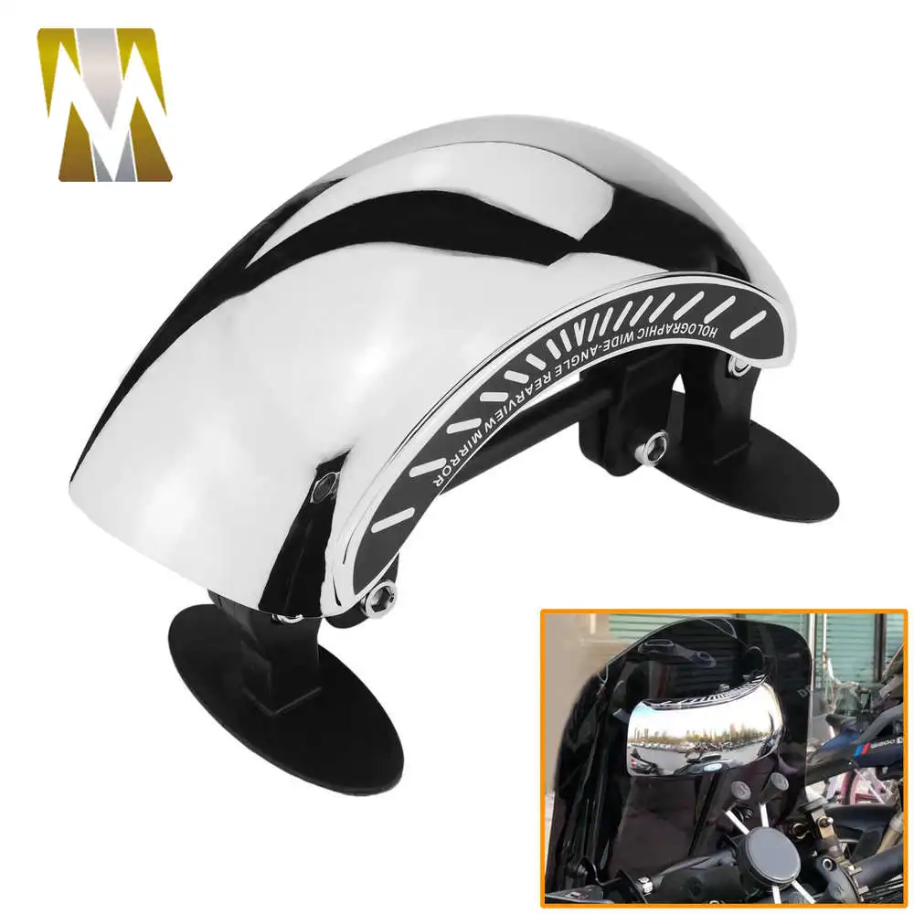 

For BMW R1200GS LC ADV R1250GS Adventure Honda AFRICA TWIN CRF1000L PCX 150 125 180 Degree Safety Rearview Mirror Full Rear View