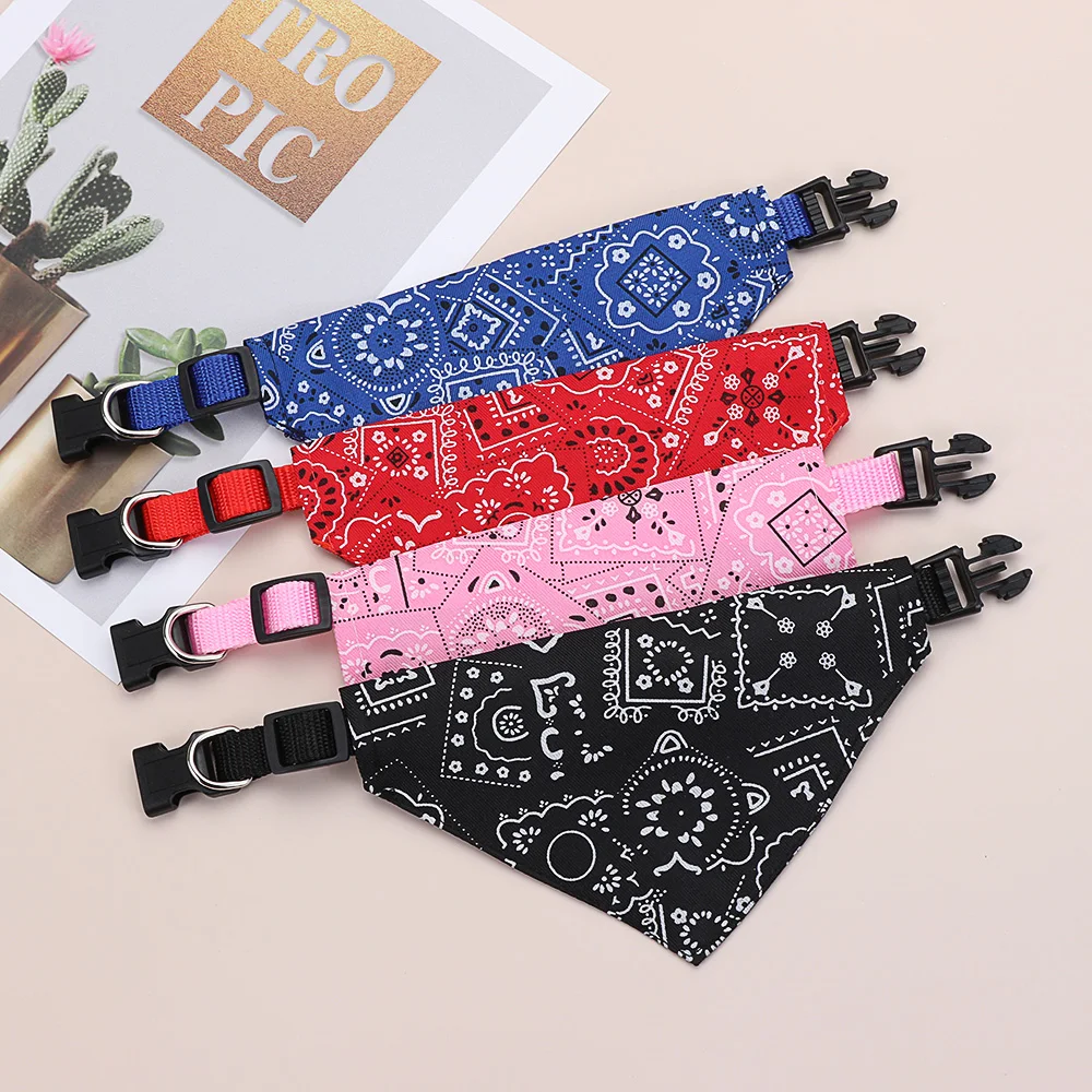 Adjustable Triangular Bandage For Pet Dog Cat Washable Scarf Bandana Collar Bibs Cat Neck Decor Birthday Party Dress Up