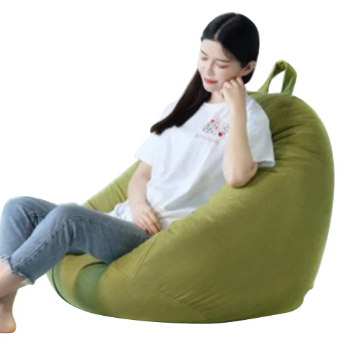 Large Bean Bag Cover Single Seat Sofa Cover High Back Lounger Beanbag Stuffed Toys Clothes Organizer Without Filler 70X80cm