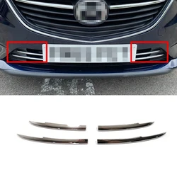 For Mazda 6 Atenza 2013-2018 ABS Chrome Car body protection Front up racing Grid Grille Cover trim Car Styling Accessories 4pcs