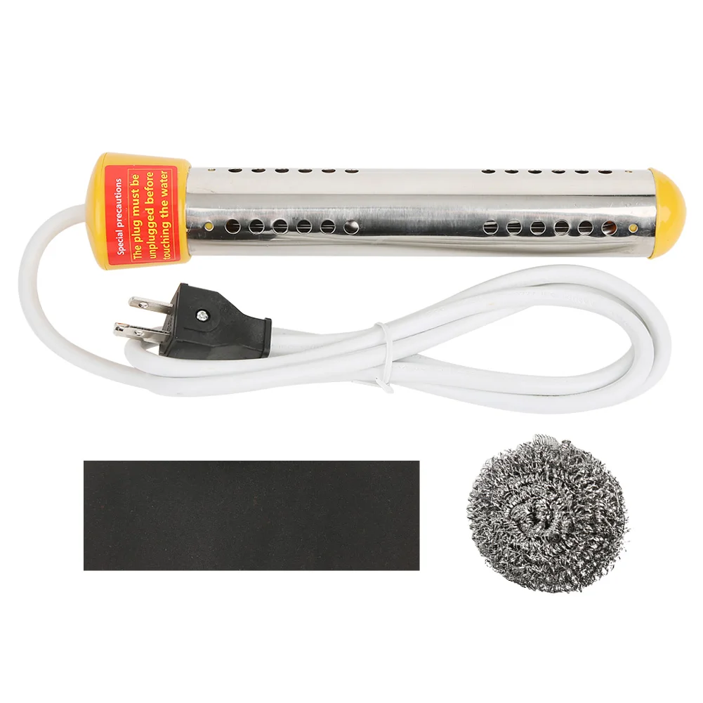الولايات المتحدة التوصيل 110 فولت المنزلية 1500 واط الغمر سخان المياه الكهربائية التدفئة قضيب 1.5 متر كابل الغمر غلاية المياه