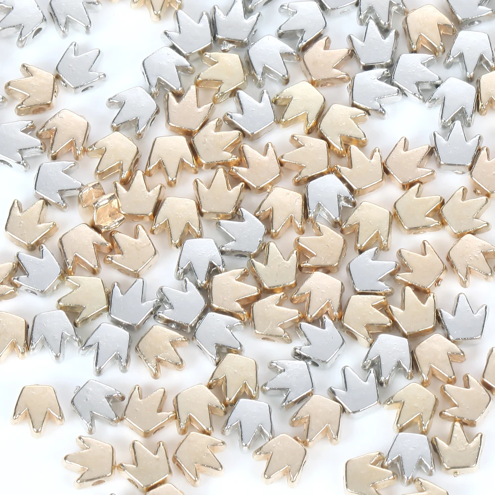 50-500Pcs 6mm CCB Star Love Heart Gold Color Silver Color Loose Spacer Acrylic Seed Beads DIY Jewelry Making Findings Charm
