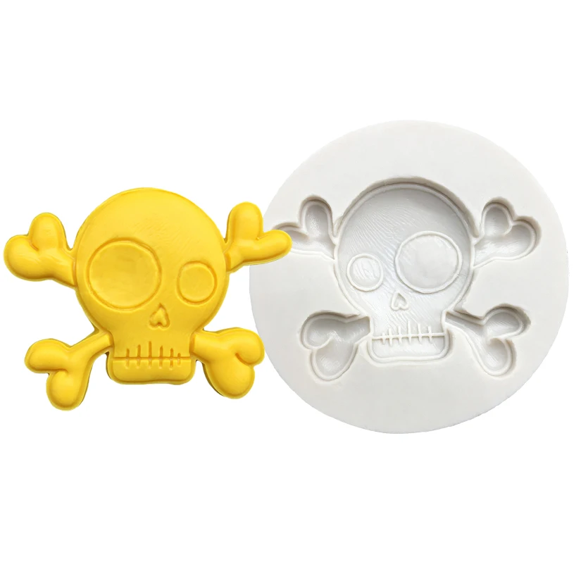 Skull Halloween Silicone Sugarcraft Chocolate Cupcake Baking Mold Resin Tools Fondant Cake Decorating Tools