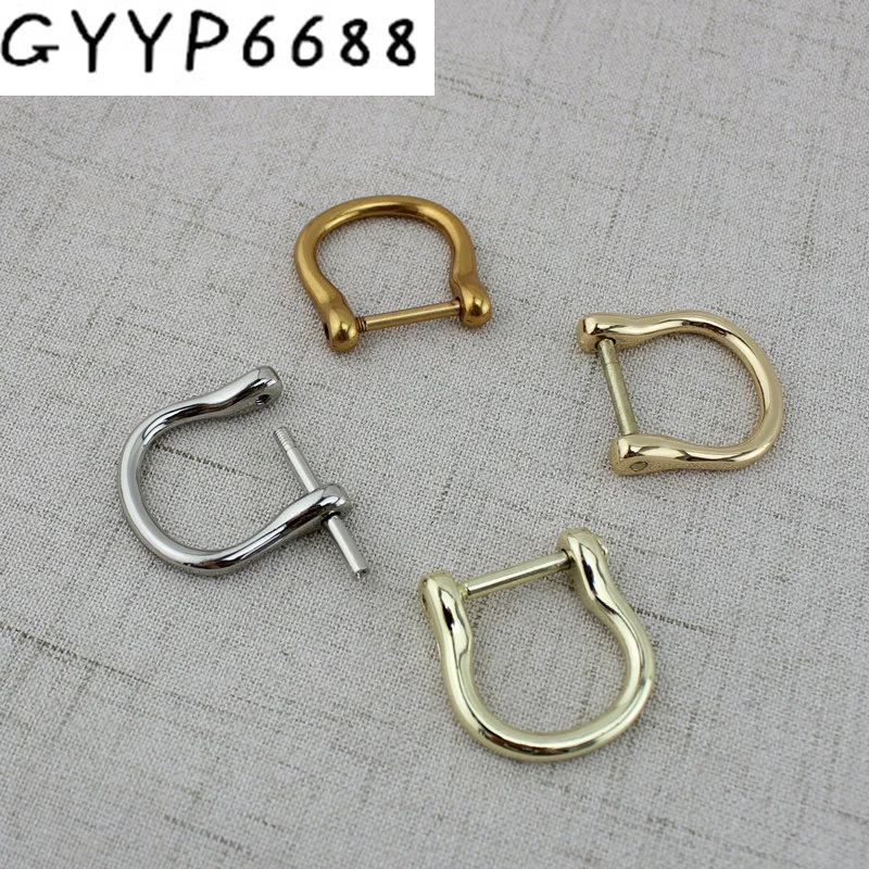 

10pcs 50pcs 16mm 19mm Leather handbag bag hardware accessories screw D buckle knit bag handbags Hardware Accessories D ring