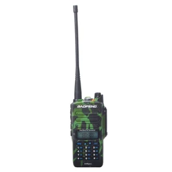 Baofeng-Walkie Talkie de camuflaje UV9R Plus, UHF, VHF, banda Dual, 8W, 128 canales, VOX, FM, IP57, impermeable, auriculares gratuitos