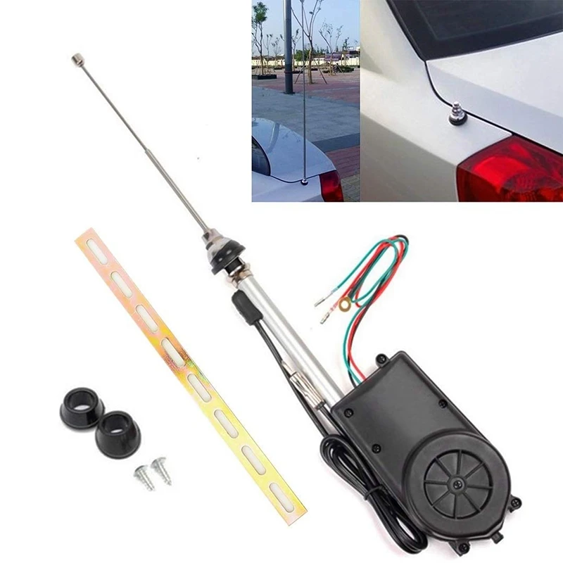 Car Antenna Kit DC12V Electric Aerial Radio Automatic Antenna Booster Power Truck Vehicle Antenna