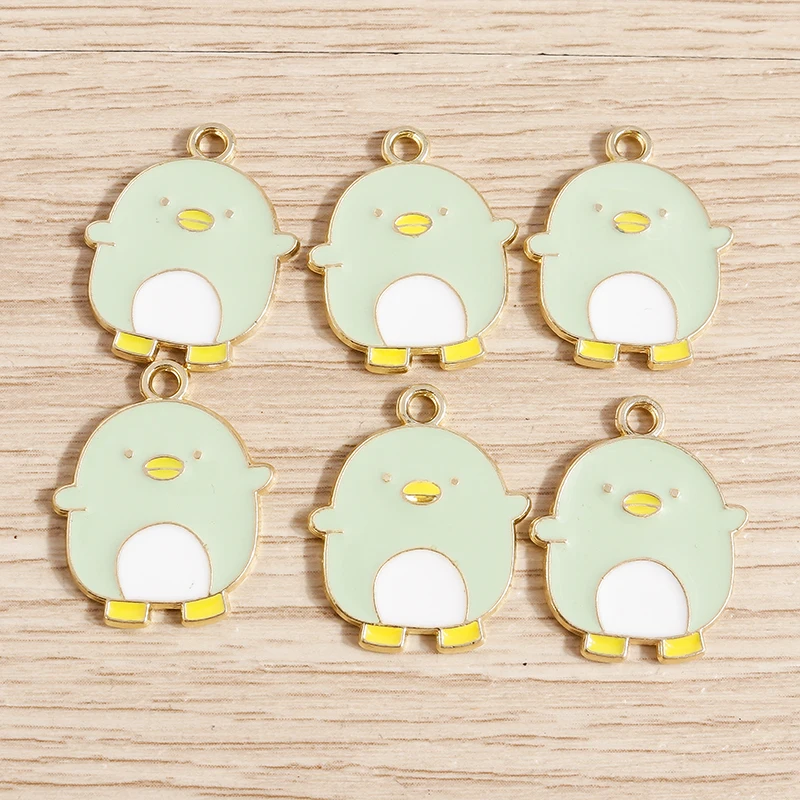 10pcs/lot Cartoon Enamel Animal Charms for Jewelry Making Rabbit Cat Dog Bear Charms Pendants for DIY Necklaces Earrings Gifts