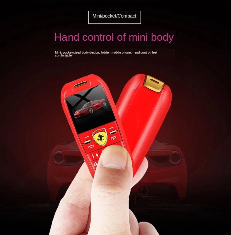 F488 حجم صغير GSM الهاتف المحمول أصغر سيارة دفع زر الهاتف 2 سيمز مفتاح السيارة ماجيك صوت MP3 بلوتوث طالب الهاتف الخليوي