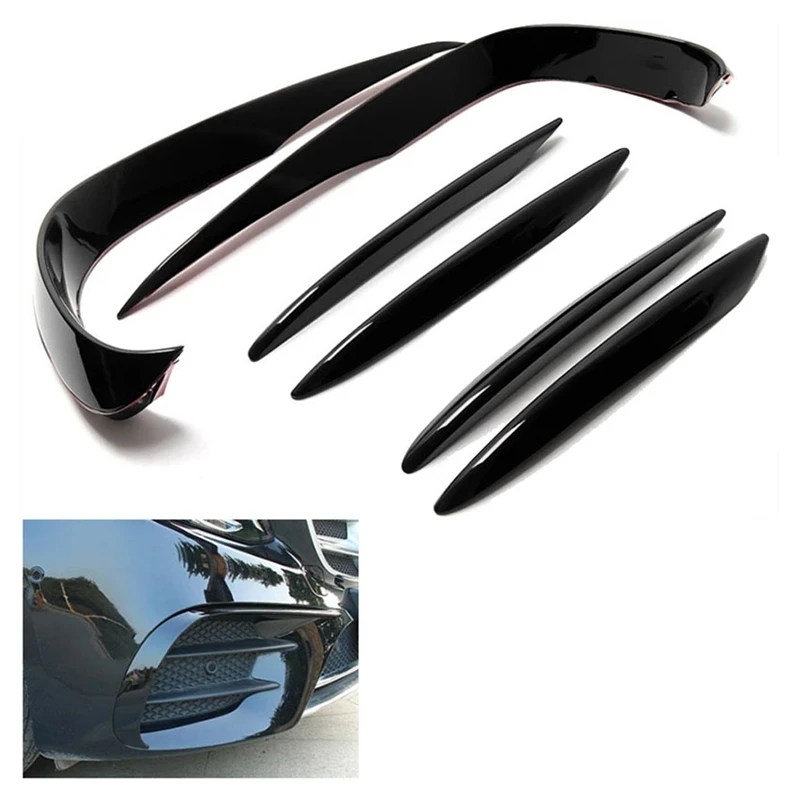 

Car Front Bumper Spoiler Splitter Cover Fog Light Grille Stip for Mercedes Benz E Class W213 Sport E63 2016 2017 2018