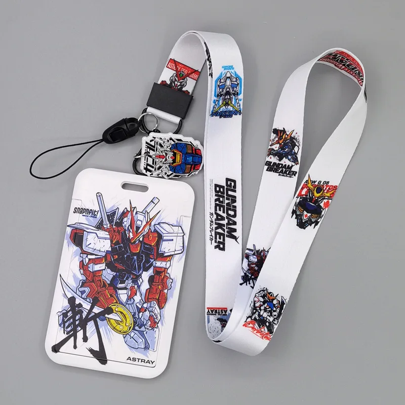 1 set Japanese Anime Card Cases card Lanyard Key Lanyard Cosplay Badge ID Cards Holders Neck Straps Keychains