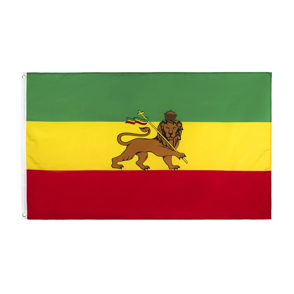 Yehoy   90x150cm Judah Lion Ethiopian Lion of Judah Flag