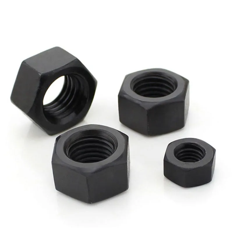Écrou hexagonal noir de qualité 100, capuchon à vis haute résistance, 10 à 12.9 pièces, M2, M2.5, M3 figuré, M5, M6, M8
