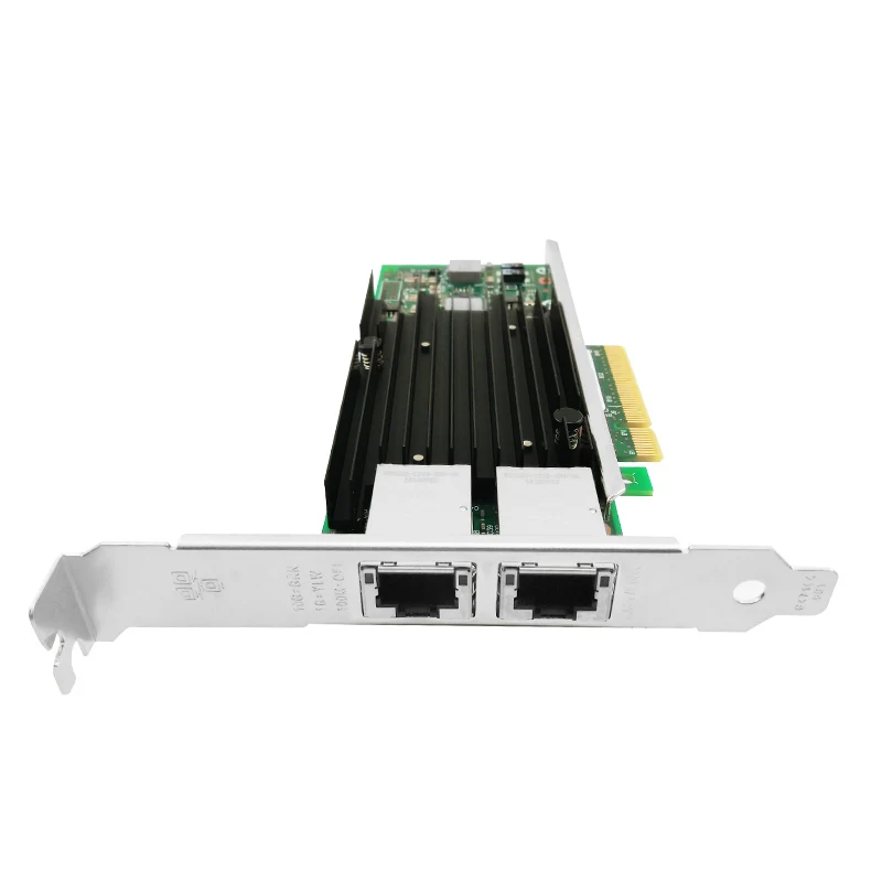 X540-T2 Intel X540 Chipset 10Gb/s Network Card 2 Port RJ45 10Gbase-T PCI-E 2.0 X8 NIC, QC 100% Passed, Low Profile &High Bracket