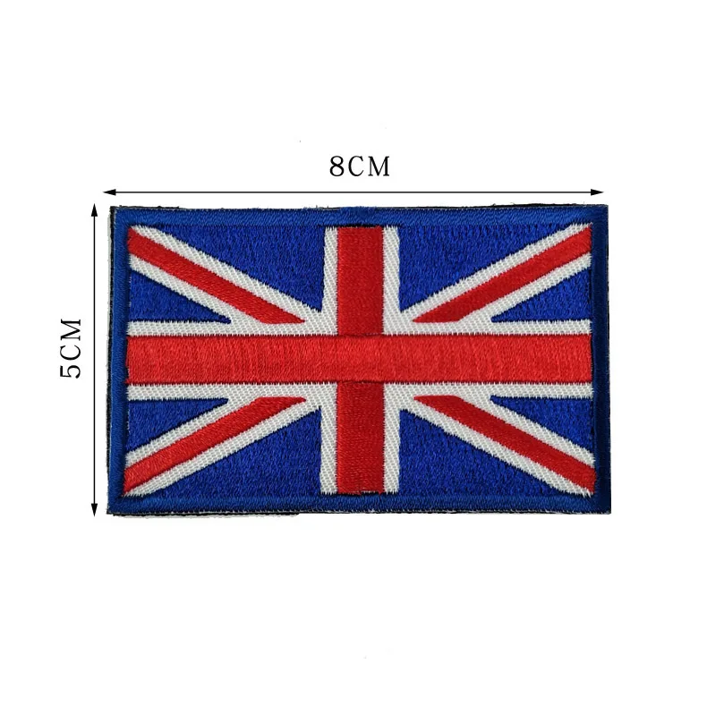 Country Flag Embroidered Hook&loop Patch Russia Spain Turkey France EU Tactical Military Patches Army Backpack Cloth Decoration