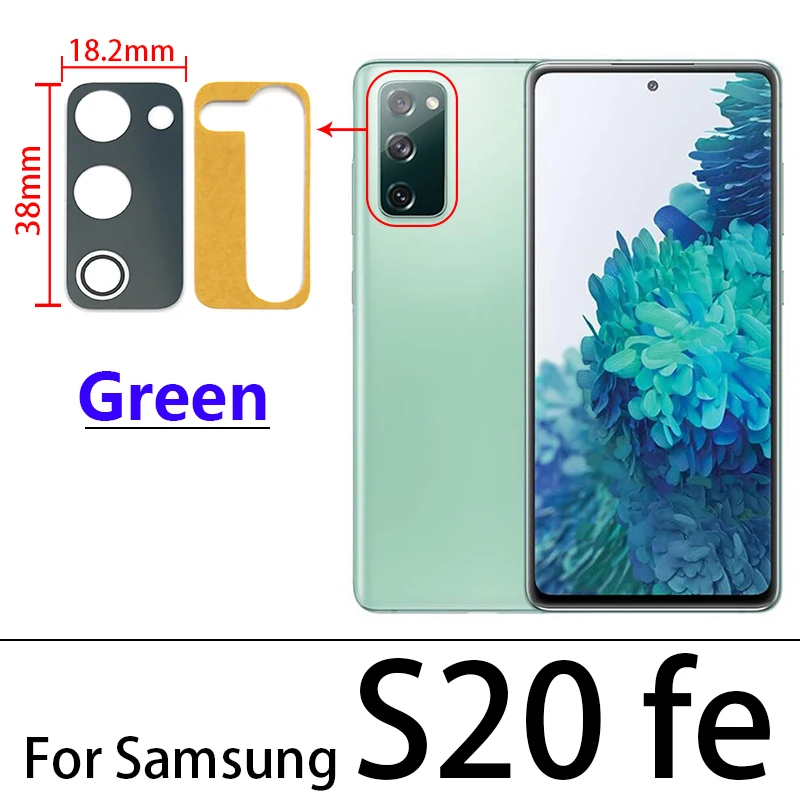 Nowy zamiennik szklanego obiektywu tylnej kamery do Samsung S8 S9 Plus S10e S10 S20 Ultra S20 Pro S20 fe Szklany obiektyw aparatu + narzędzia