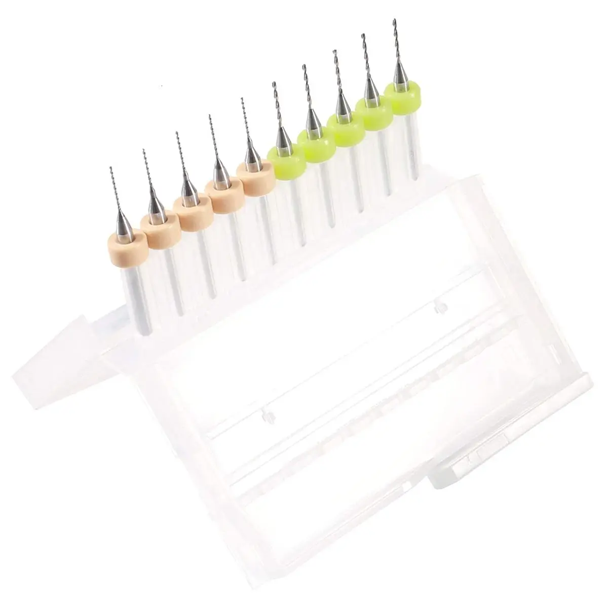 10Pcs PCB Drill Bits ชุดเกลียวขลุ่ยคาร์ไบด์0.3มม.0.4มม.0.5มม.0.6มม.0.7มม.0.8มม.0.9มม.1.0มม.1.1มม.1.2มม.PCB Rotary เครื่องมือ