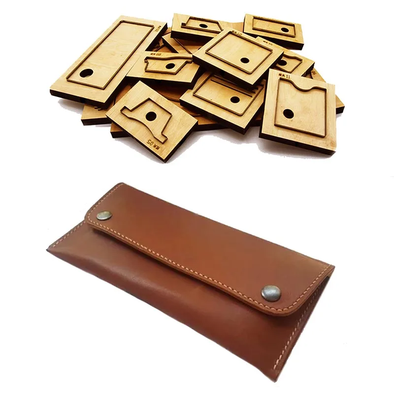 

Japan Steel Blade DIY Leather Craft Women Long Wallet Wooden Die Cutting Knife Punch Mould Tool Template Set