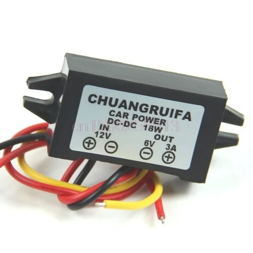 DC/DC Converter 12V Step Down To 6V 18W Max 3A Power Supply Waterproof Aug.